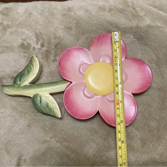 Vintage Flowers Wall Hangers Decor Pastels Set of 2 Home Interior Kids - Picture 8 of 8